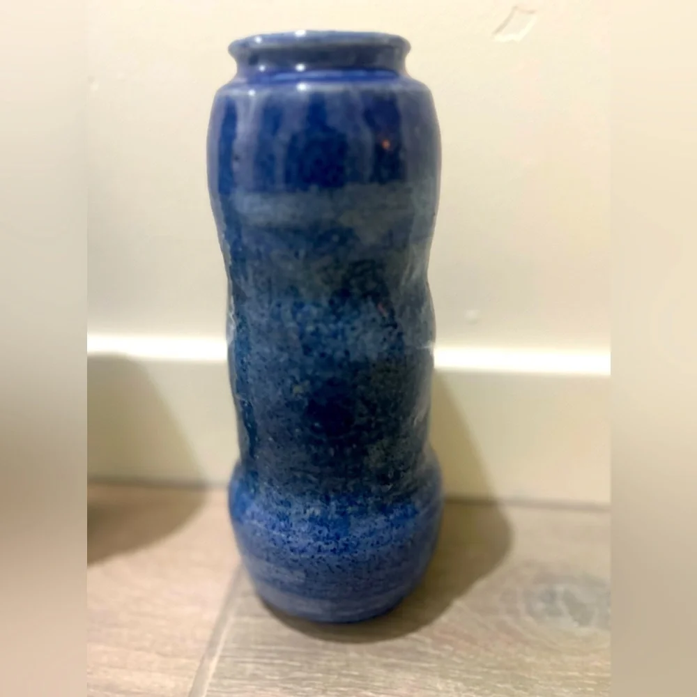 Indigo blue ceramic blue pottery vase